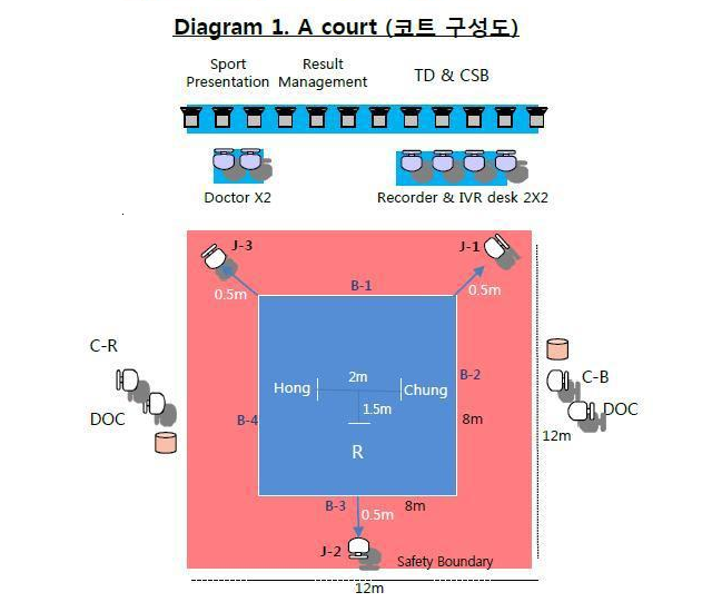 Olympic TKD court diagram cropped